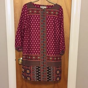 Pink Patterned Dress